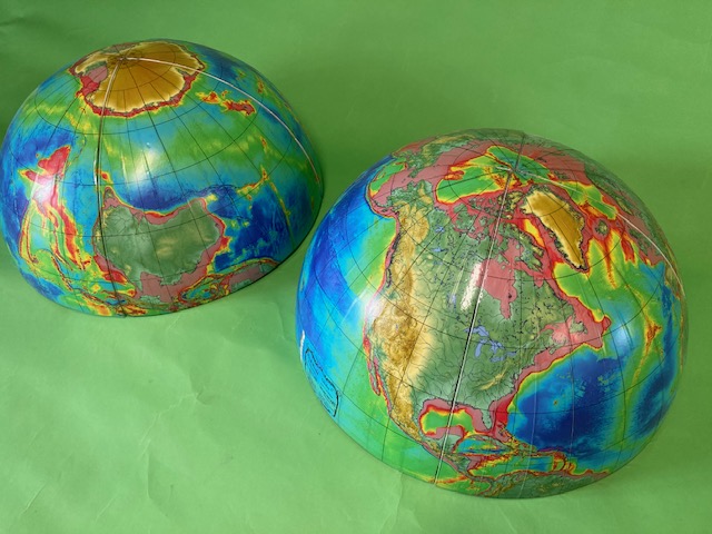 Scripps Institute Earth Topographic Hemisphere Globes